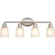 Amberle 4 Light 28 inch Brushed Nickel Vanity Light Wall Light